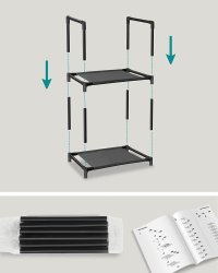 Pantofar, Songmics, Negru, 33x33x173 cm - 7