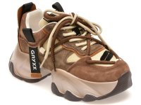 Pantofi sport GRYXX maro 3281CC din piele naturala pentru femei - 1
