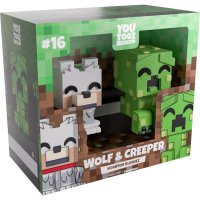 Set 2 Figurine Minecraft - Lup si Creeper Monitor Buddiez - 3