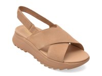 Sandale CLARKS bej, DASH LITE WISH, din piele intoarsa - 1
