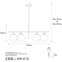 Lustra Roe - 10780 Auriu stralucitor - 6