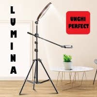 Lampa Circulara Ring Light REVOSE™ 3 suport si Extra Brat, Diametru 36cm, LED,Naturala/Rece/Calda, Telecomanda Bluetooth - 1