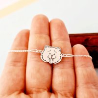 Bratara cu pandantiv Chow Chow si lantisor din Argint 925 - 1