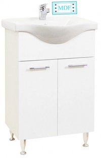Set Baza front MDF si Lavoar seria 153, 55 cm, alb - 1