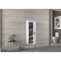 Dulap de baie Nile alb-auriu 35x145 cm - Solutie moderna de depozitare - 3