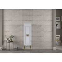 Dulap de baie Nile alb-auriu 35x145 cm - Solutie moderna de depozitare - 4