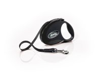 FLEXI Style, lesă retractabilă câini, nylon, negru, S(12kg, 3m) - 2