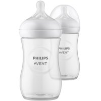 Biberon Philips Avent Natural Response 260 ml, 1 luni+, 2 buc, Alb - Hranire naturala si confortabila - 1