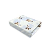Cearceaf Elastic Qmini pentru Patut Co-Sleeper Lionelo Luna, 84.5 x 50.5 cm, Bumbac Oeko Tex Sky Adventure - 1