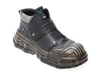 Ghete negre GRYXX 10188 din piele naturala, cu inchidere Velcro - 1