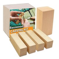 Set de blocuri de sculptura din lemn BeaverCraft BW1, 5 piese - 1