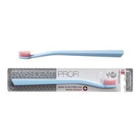 Periuta de dinti albastra cu peri roz Extra Soft Gentle, 1 bucata, Swissdent - 1