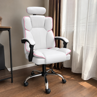 Scaun Birou Ergonomic Directorial Gri din Piele Ecologica cu Spatar Reglabil 90-145° - 1