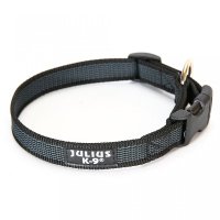 Zgarda IDC Julius K9 din Nylon 20 mm, Neagra - Confort si Durabilitate pentru Caini - 1