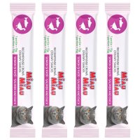 MIAU MIAU Creamy Snacks, Somon și Rață, recompense fără cereale pisici, (piure), 60g - 3