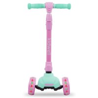 Trotineta Kidwell Jax Mint Pink cu 3 roti, pliabila, reglabila, din aluminiu, greutate admisa 50 kg, varsta 3 ani+ - 1