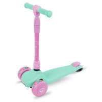 Trotineta Kidwell Jax Mint Pink cu 3 roti, pliabila, reglabila, din aluminiu, greutate admisa 50 kg, varsta 3 ani+ - 2