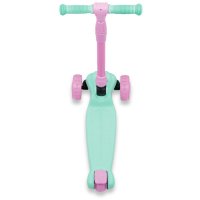 Trotineta Kidwell Jax Mint Pink cu 3 roti, pliabila, reglabila, din aluminiu, greutate admisa 50 kg, varsta 3 ani+ - 5