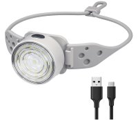 Lanterna de cap cu banda din Silicon Ajustabila cu Lumina Alba si Rosie - 1