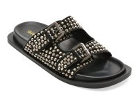 Papuci negri GRYXX H085 din piele intoarsa pentru femei - 1