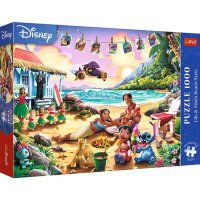 Puzzle Trefl Premium Plus Disney Lilo si Stitch - Petrecere pe Plaja, 1000 Piese - 1