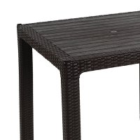 Masa exterior Explore cu protectie UV plastic culoare maro 90x90x73.5cm - 2