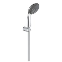 Set dus Grohe Vitalio, crom-negru, 1 tip jet, furtun 1.75m, suport perete nereglabil - 27944000 - 1