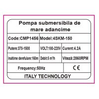 Pompa Submersibila Campion 4SKM-150, 1500W, 5000L/h, cu Panou Control CMP1456 - 2