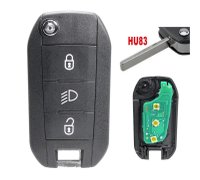 Cheie auto completa Techstar pentru Peugeot Citroen, 3 butoane, HU83, 433MHz, cu chip ID46, telecomanda inclusa - 3