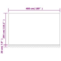 Panza de rezerva pentru copertina, dungi rosii si albe, 5x3 m - 7