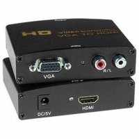 Convertor / Adaptor Nelbo VGA - HDMI, Full HD, adaptor activ unidirectional cu alimentare, de calitate superioara - 1