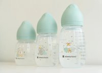 Biberon Kikkaboo Savanna Mint 180ml cu gat larg si tetina anti-colici din silicon,fara bpa,recomandat de la nastere - 4