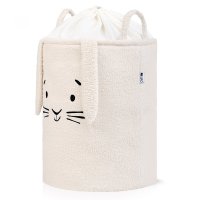 Cos pliabil cu manere rezistente Premium Fluffy Toy Boucle Rabbit Cream 43 litri - 1