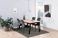 Set 4 scaune dining Demina V2, gri si negru, 92 x 43.5 x 53 cm - 1