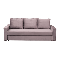 Canapea NICO II extensibila, 3 locuri, cu arcuri si lada depozitare, roz pudra, 220x85x75 cm - 1