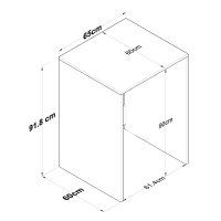 Dulap pentru masina de spalat, Hanah Home, pal melaminat, nuc si alb, 65x60x91.8 cm - 5