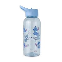 Sticla de plastic cu maner si pai MINISO, seria Disney Lilo & Stitch, 1000ml - 1