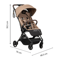 Carucior pentru copii Tutis Noordi Sia Baltic Blue carbon, 5.9 kg, compatibil avion, accesorii incluse, greutate admisa 22 kg - 4