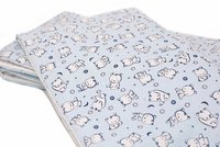 Set protectii patut Baby Bear albastru KidsDecor din bumbac 70x140 cm - 4