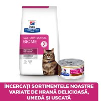 HILL'S Prescription Diet Gastrointestinal Biome, Pui cu Legume, dietă veterinară pisici, conservă hrană umedă, sistem digestiv, 82g - 9