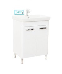 Set Baza front MDF si Lavoar seria 501, 60 cm, alb - 1