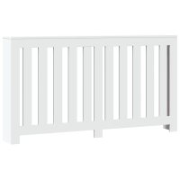 Masca pentru Calorifer Alb 149x20x82 cm cu Design Lamele Verticale - 1