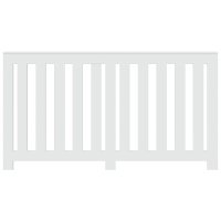 Masca pentru Calorifer Alb 149x20x82 cm cu Design Lamele Verticale - 3