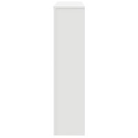 Masca pentru Calorifer Alb 149x20x82 cm cu Design Lamele Verticale - 4