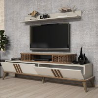 Set Comoda TV si Masuta de Cafea Living Eylül Cream - 3