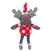 TRIXIE Christmas Xmas Ren , jucărie de pluș câini, M-XL, textil, cu sunet, activități fizice, diverse culori, 42 cm - 3