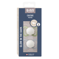 Set 2 suzete Bibs fosforencente Couture Glow Silicon tetina anatomica 6 luni + SageCloud - 1