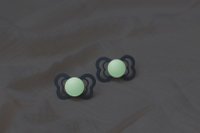 Set 2 suzete Bibs fosforencente Couture Glow Silicon tetina anatomica 6 luni + SageCloud - 2