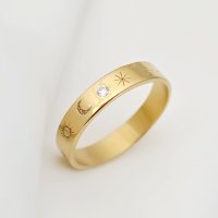 Verigheta Cosmos pentru dama - Argint 925 placat cu Aur Galben 18K si diamant alb - 1