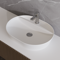 Chiuveta Celesta Vista 60 x 45 x 11.5 cm din ceramica alba mata - 2